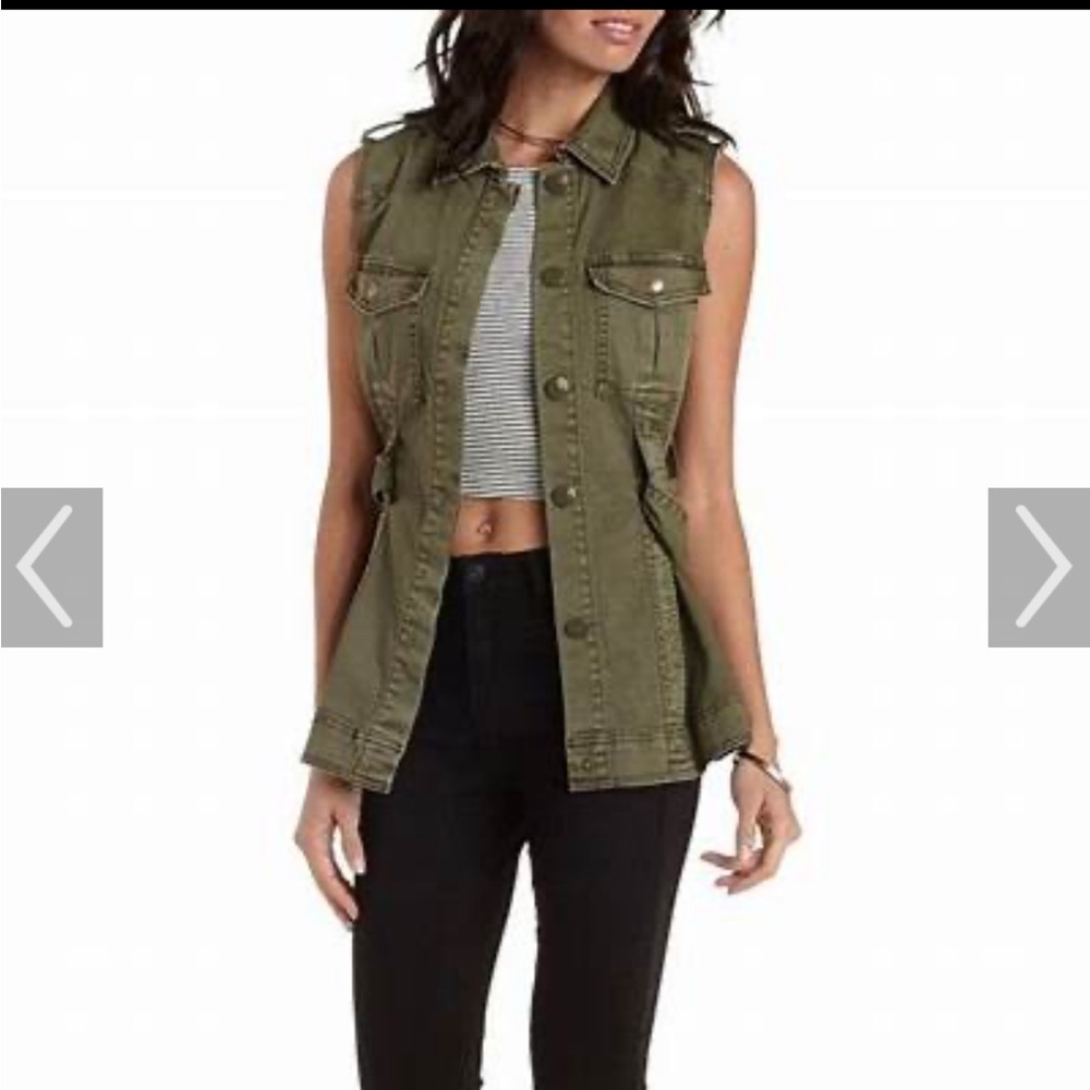 Refuge olive green utility vest size medium